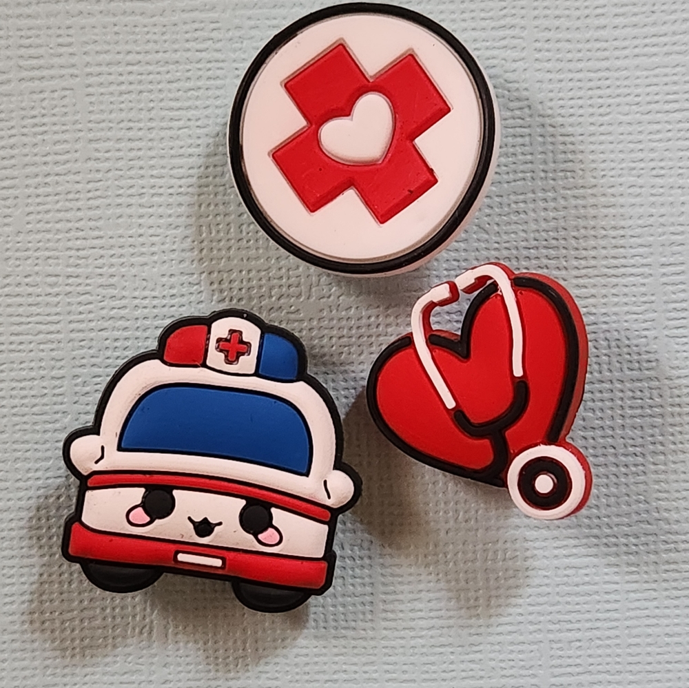 3 pc. First responder jibbitz